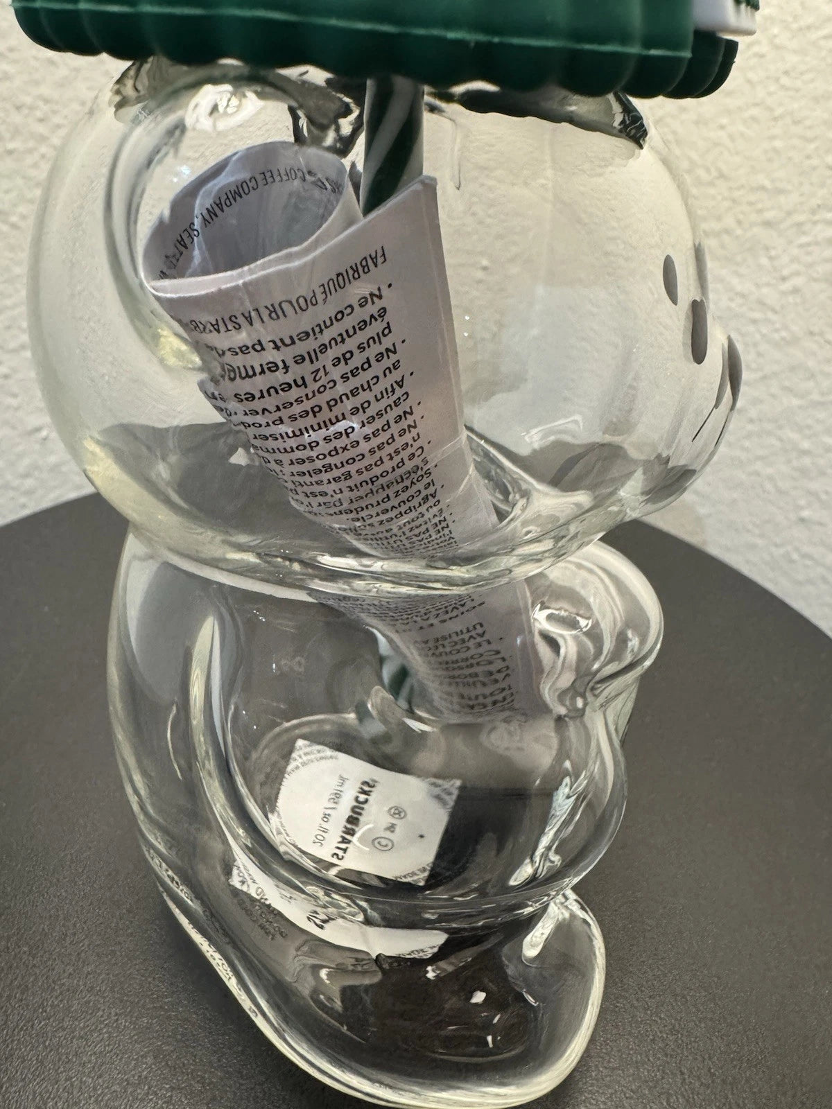 BEARISTA BEAR Glass Jar Cold Cup Tumbler Straw