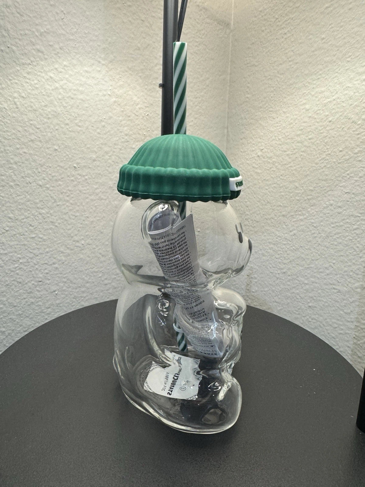 BEARISTA BEAR Glass Jar Cold Cup Tumbler Straw